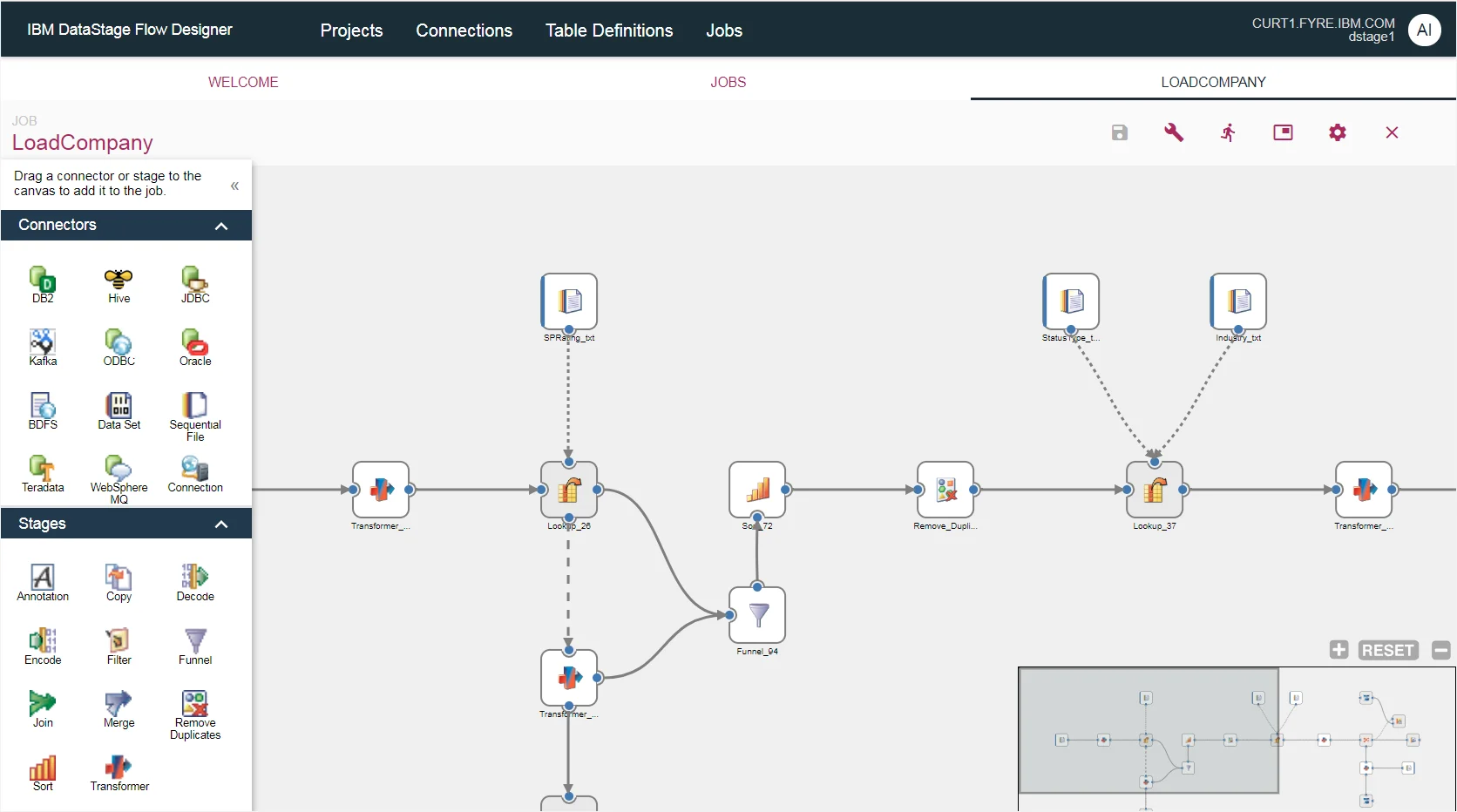 Captura de IBM DataStage — entorno donde opera la skill-datastage